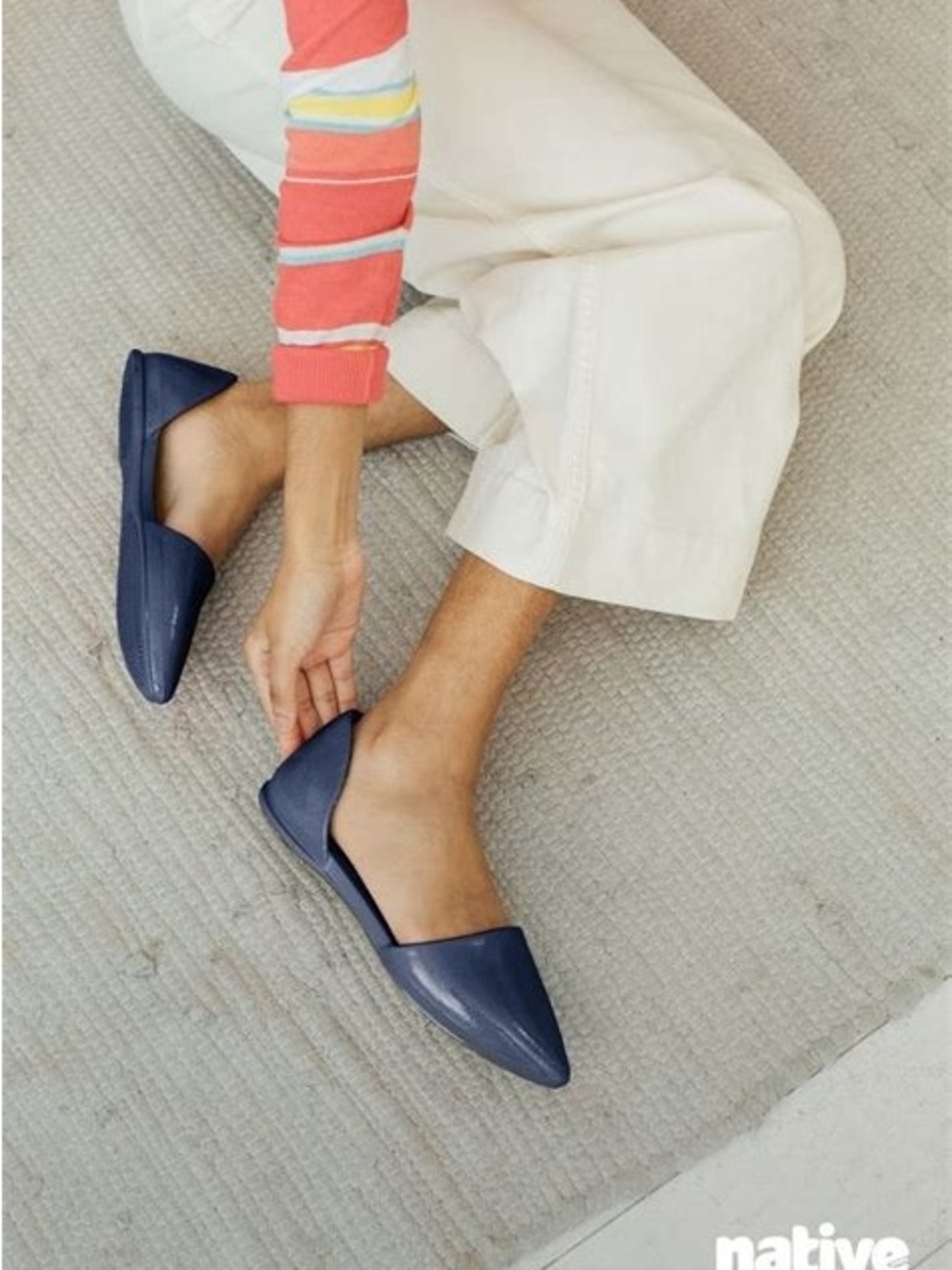 Native Audrey Navy Slip-On Flats size 7